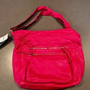 Bueno Collection Hot Pink Faux Leather Purse 16x14